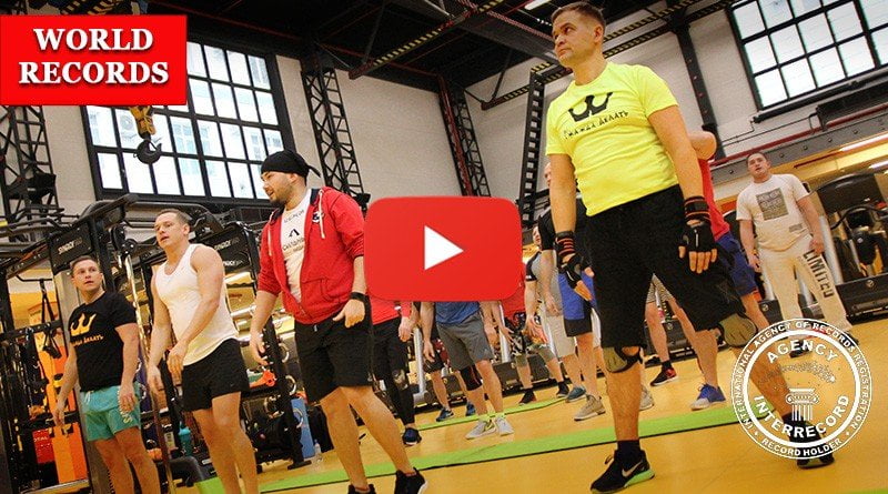 Наибольшее количество упражнений берпи (burpees) выполненных командой за 1 час