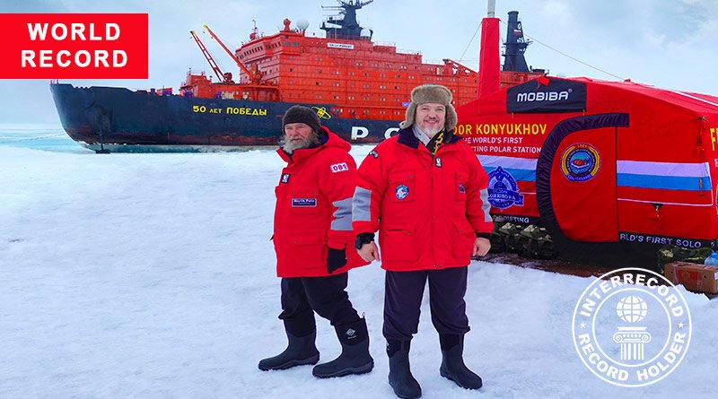Первая в мире одиночная дрейфующая полярная станция на Северном полюсе