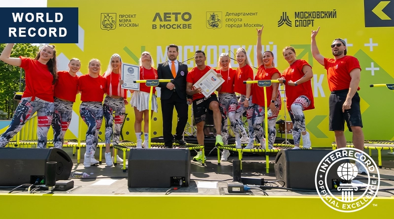 mass fitness trampoline masterclass in Luzhniki Moscow