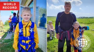 Lev Khanin — youngest tandem skydiver in Russia