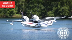 Seaplanes over Lake Sputnik during the world record rally