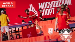 Record-breaking table tennis tournament in Luzhniki, Moscow