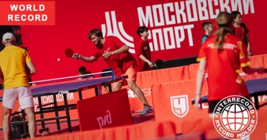 Record-breaking table tennis tournament in Luzhniki, Moscow