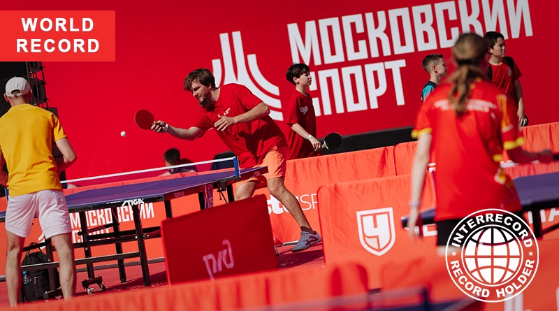 Record-breaking table tennis tournament in Luzhniki, Moscow