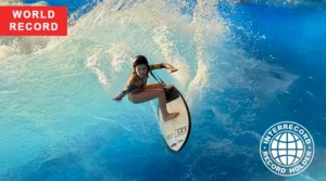 Taisiya Maksakova performing Backside Alleyoop 180 on City Wave