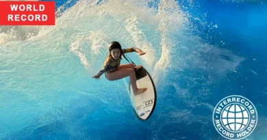 Taisiya Maksakova performing Backside Alleyoop 180 on City Wave