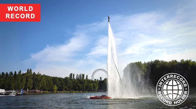 Hydrofly height record certified by INTERRECORD in Moscow