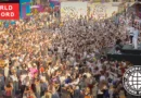 Participants hugging at VK FEST 2025 record event