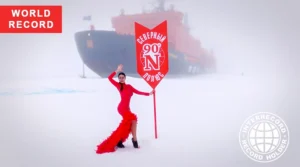 First-ever solo ballroom dance at the North Pole