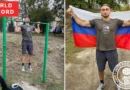 Alexey Getmanov performing record-breaking pull-ups