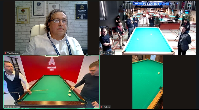 Первая в истории фиджитал-игра в бильярд между двумя городами